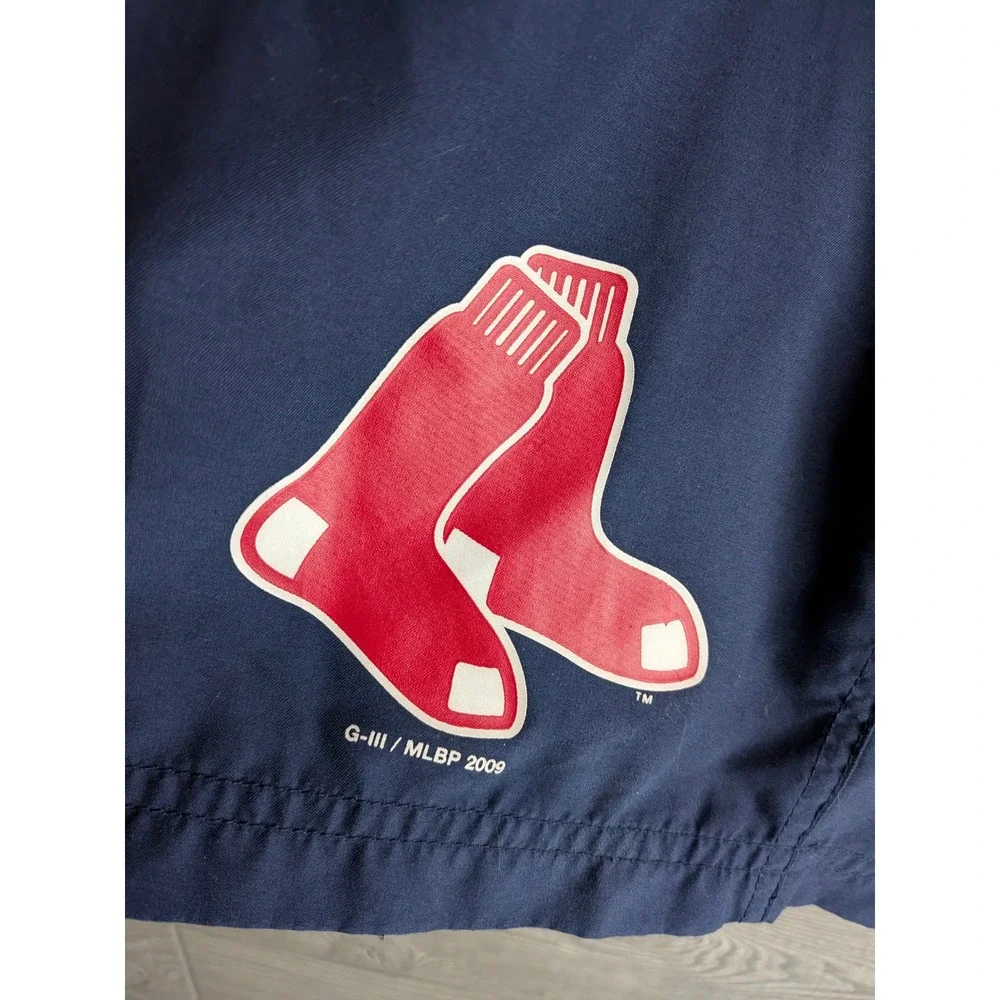 MLB Boston Red Sox Board Shorts Mens XL Navy Blue Floral Swim Trunks Cargo 2009